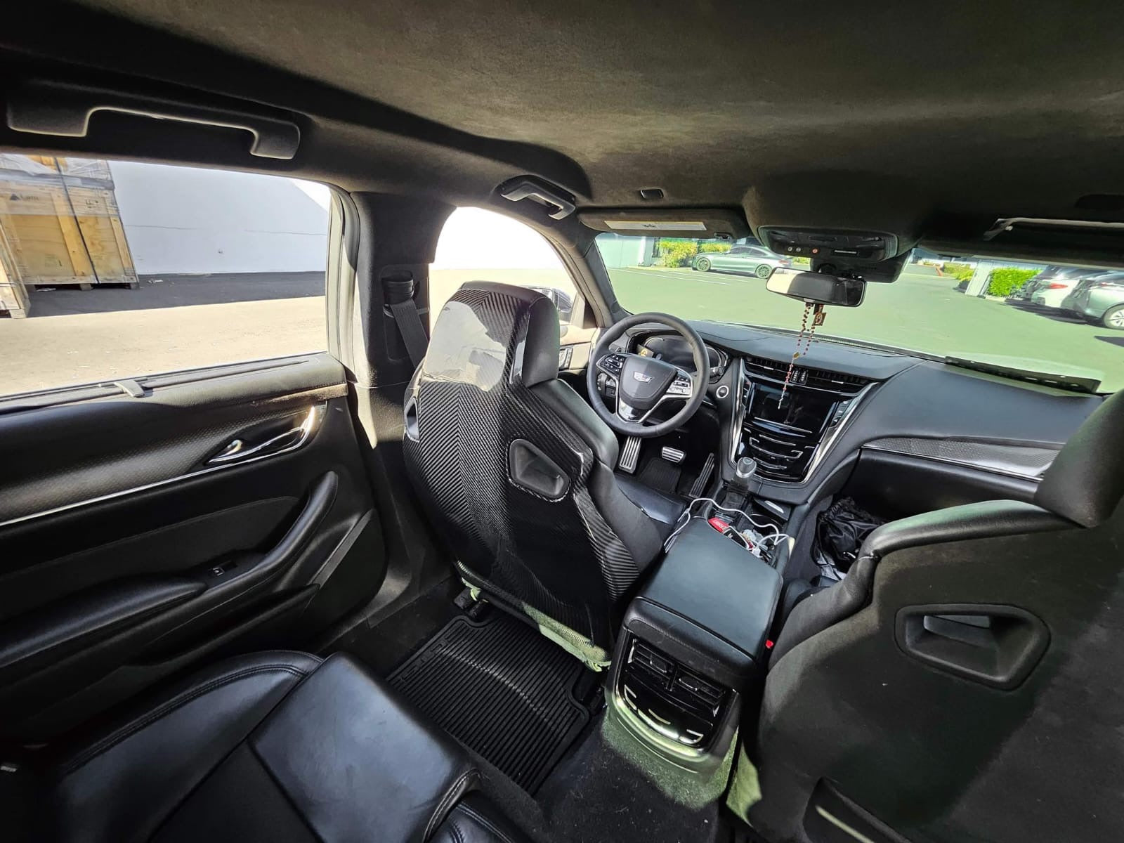 2016+ CADILLAC CTS-V3  | RECARO CARBON FIBER SEAT REAR PANEL COVER REPLACEMENT (DRIVER AND PASSENGER)